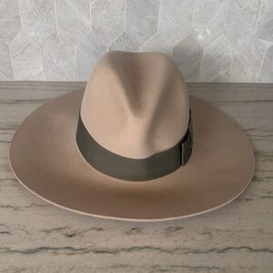 Brixton Tan Piper Hat with Army Green Detail